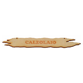 Nativity accessory, wooden sign, "Calzolaio", 14cm