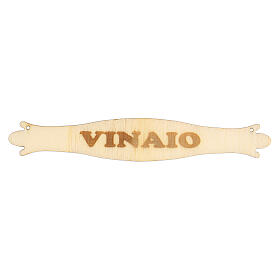 Placa loja vendedor de vinho presépio 14 cm madeira