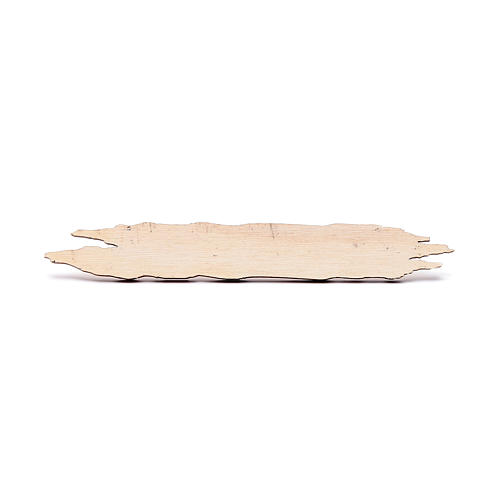 Placa presépio vendedor de polenta 14 cm madeira 2