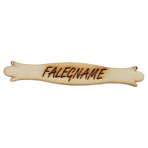 Nativity accessory, sign saing "Falegname" 14cm in wood 1