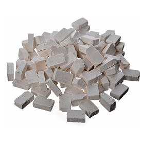 Bricks in resin, grey 10x7mm 100 pieces