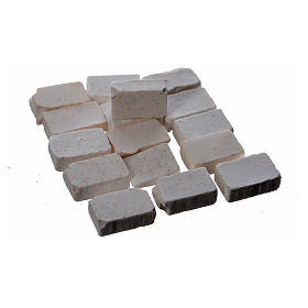 Bricks in resin, grey 10x7mm 100 pieces