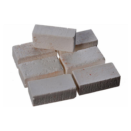 Bricks in resin, grey 20x10mm 16 pieces 2