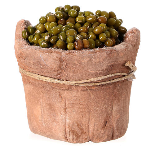 Baquet d'olives en miniature pour crèche 3