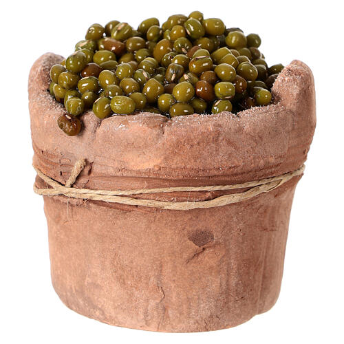 Tinozza in legno con olive 1