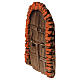 Puerta de yeso color madera para belén hecho con bricolaje s2
