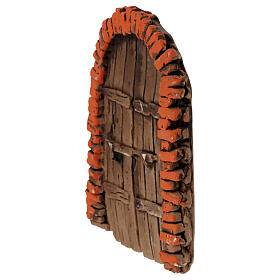 Porta in gesso color legno per presepe fai da te