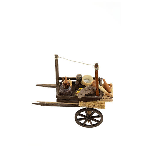 Wózek neapolitański beczki terakota 15x18x8 cm 5