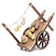 Nativity accessory, bread and cheese cart 11x11x4.5cm, sorted s3