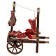 Neapolitan Nativity accessory, cart with meat and sausages 11x11 s1