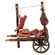 Neapolitan Nativity accessory, cart with meat and sausages 11x11 s4