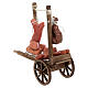 Neapolitan Nativity accessory, cart with meat and sausages 11x11 s5