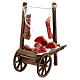 Neapolitan Nativity accessory, cart with meat and sausages 11x11 s6