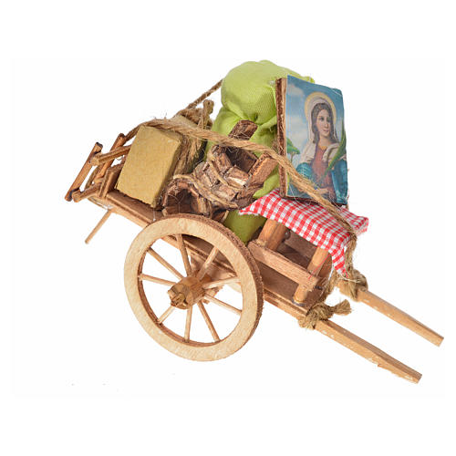 Neapolitan Nativity accessory, evicted cart 8x12x7.5cm 1