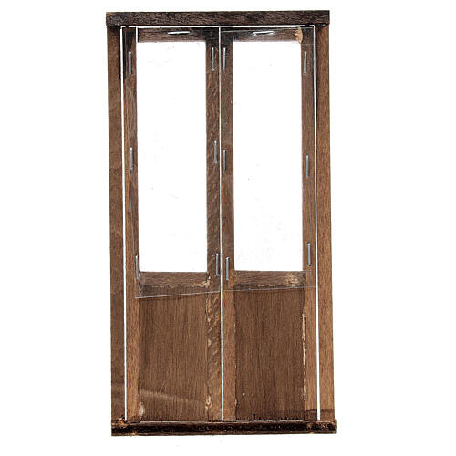 Drzwi z ościeżnicą drewno do szopki 13.5x5.5 5