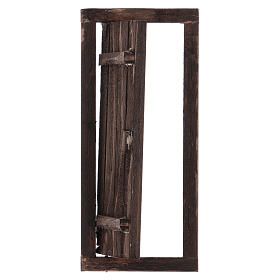 Presépio Napolitano: Porta com caixilho em madeira para presépio 13,5x5,5 cm Presépio Napolitano: Porta com caixilho em madeira para presépio 13,5x5,5 cm