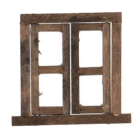 Fenêtre à 2 volets avec châssis 6,5x6,5 cm