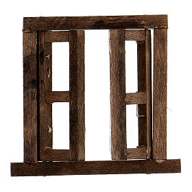 Nativity accessory, window, 2 doors with frame 6.5x6.5cm
