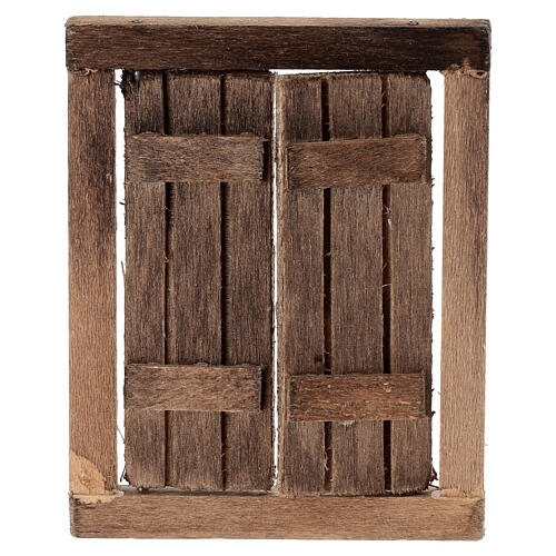 Fenster für Krippe 2 Anten und Einfassung 5,5x4,5 cm 1