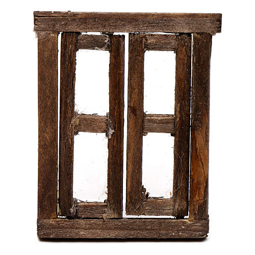 Nativity setting, window with double doors and frame, 5.5x4.5cm 1