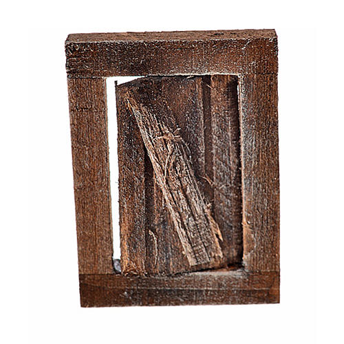 Nativity accessory, window with frame 4x2.5cm 1