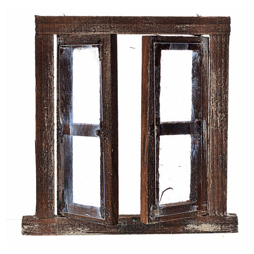 Fenêtre 2 volets avec châssis 8x6,5 cm pour crèche 2