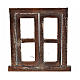 Nativity accessory, window with 2 doors and frame 8x6.5cm s1