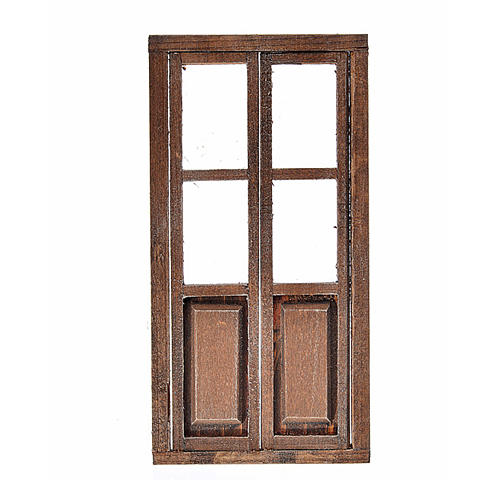 Nativity accessory, wooden double door 17x8cm 1