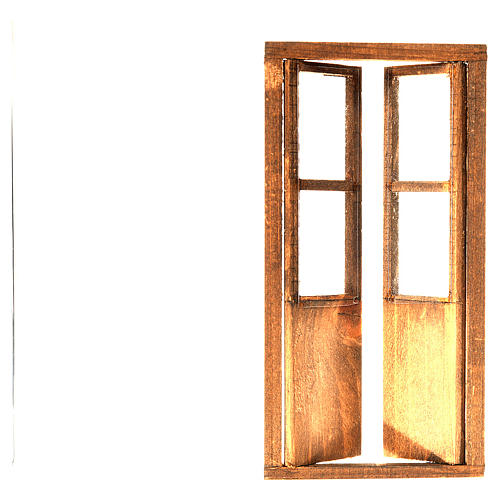 Drzwi dwuskrzydłowe drewno szopka 17x8 2
