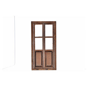 Porta de portada dupla madeira presépio 17x8 cm