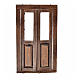 Tür für Krippe 2 Anten und Einfassungen Holz 11x6,5 cm s1