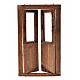Tür für Krippe 2 Anten und Einfassungen Holz 11x6,5 cm s2