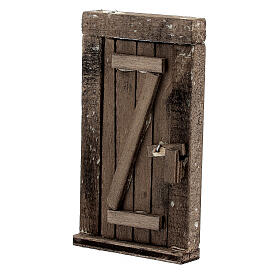 Porta de portada simples em madeira com caixilho 9x5 cm