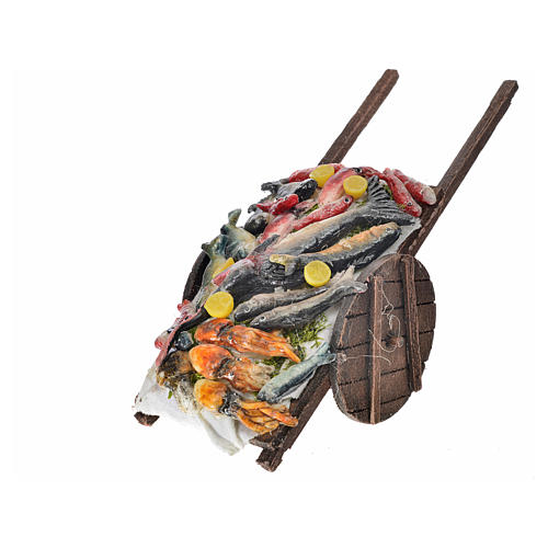 Carro napoletano cera pesce di. 8x19x8 cm 2