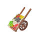 Carretto napoletano ortaggi cera 5x9x5 cm s2