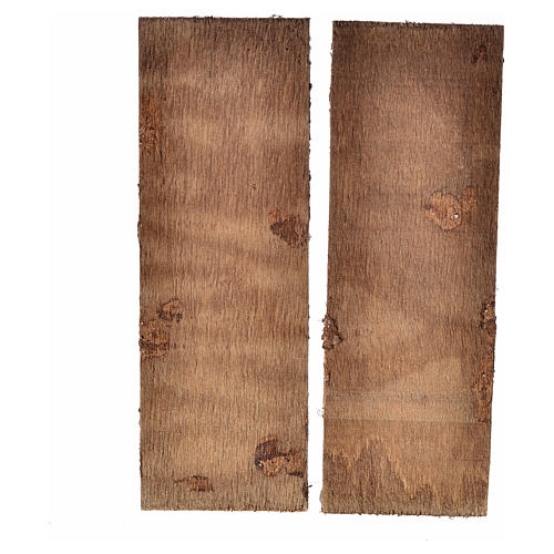 Porte en bois 2 volets crèche 12x9 cm 2