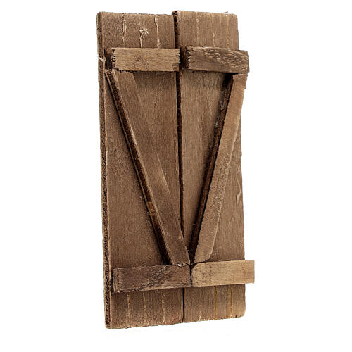 Porta in legno a 2 ante 12x9 cm presepi fai da te 2
