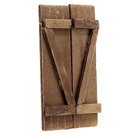 Porta em madeira 2 portadas para bricolagem 12x9 cm presépio