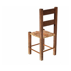 Neapolitan nativity accessory, straw chair 11x4.5x4.5cm