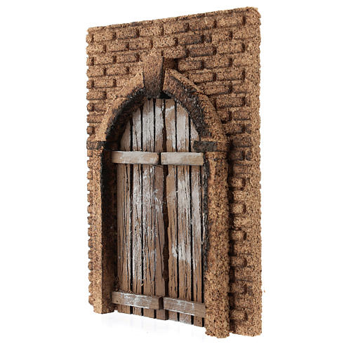 Drzwi wejściowe styl rustykalny drewno ściana korek 21x15 2