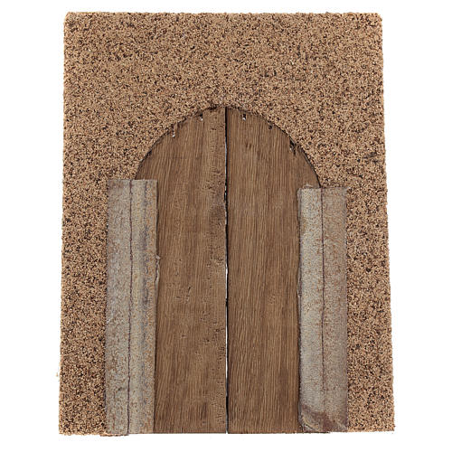 Drzwi wejściowe styl rustykalny drewno ściana korek 21x15 3