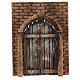 Portão rústico em madeira parede cortiça 21x15 cm s1