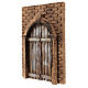 Nativity accessory, rustic wooden door with cork wall 21x15cm s2