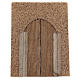 Nativity accessory, rustic wooden door with cork wall 21x15cm s3