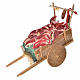 Neapolitan Nativity accessory, meat cart in wax 10x18.5x7cm s1