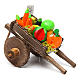 Carro napoletano presepe frutta ortaggi terracotta 5,5x7,5x5,5 c s2