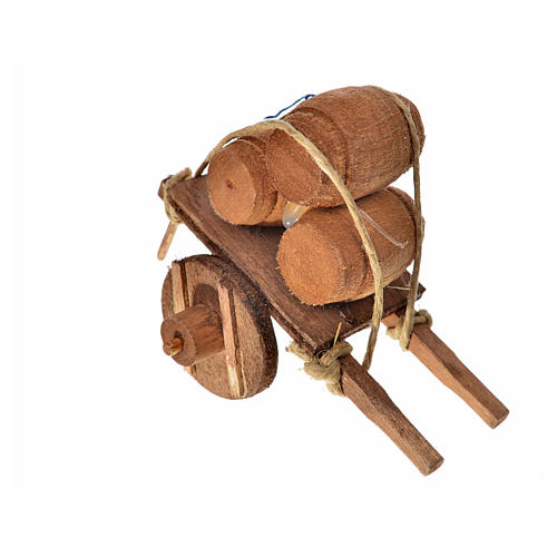 Neapolitan Nativity accessory, casks cart 5.5x7.5x5.5cm 3