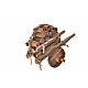 Carro napoletano presepe con legna 5,5x7,5x5,5 cm s2