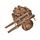 Neapolitan Nativity accessory, wood cart 5.5x7.5x5.5cm s3