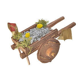 Neapolitan Nativity accessory, cart with fish 5.5x7.5x5.5cm